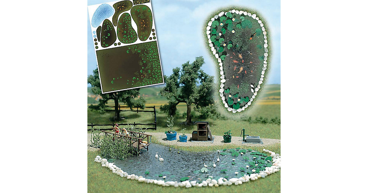 Busch Modelleisenbahn Gartenteich Set - Spur H0 Busch Modelleisenbahn Gartenteich Set - Spur H0 von Busch