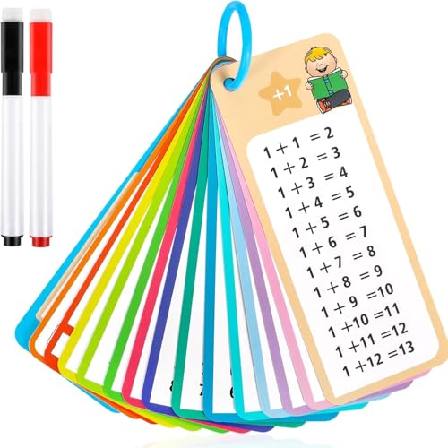 Businey Times Tables Lernkarten, 1–12 Zeittabellen, Tabellen-Multiplikationstabelle mit 2 trocken abwischbaren Markern, Mathematik-Lernkarten für Kinder, pädagogische Mathematik-Lernkarten für die 1 Businey Times Tables Lernkarten, 1–12 Zeittabellen, Tabellen-Multiplikationstabelle mit 2 trocken abwischbaren Markern, Mathematik-Lernkarten für Kinder, pädagogische Mathematik-Lernkarten für die 1 von Businey