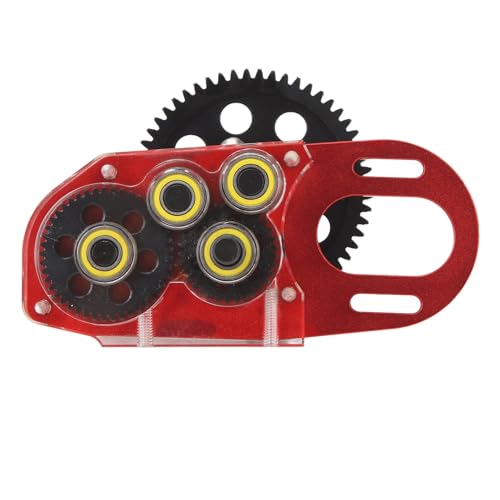 BusoTh RC-Car-Getriebe, Stahlgetriebe, Dual-Speed-Getriebe, 2, Niedriges Getriebe, Leicht und Stabil, RC-Car-Zubehör RC (Rot) von BusoTh