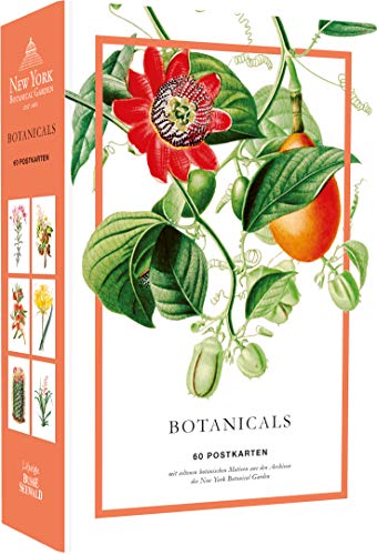 Botanicals. 60 Postkarten mit seltenen Motiven aus den Archiven des New York Botanical Garden: Hochwertige Kartonschachtel, 60 Postkarten mit Motivdruck, Rückseite mit Adresslinien von TOPP
