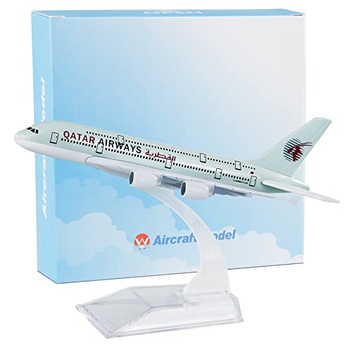 Busyflies Qatar Airways A380 Flugzeugmodell aus Druckguss, 16 cm, 1:400, Legierung von Busyflies