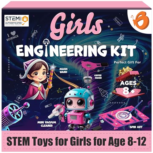ButterflyEdufields – Mehr als 100 STEM-Projekte | Mini Engineering-Kit für Mädchen im Alter von 8-10-12-15 Jahren | Neueste wissenschaftliche Experimente für Kinder | Spielzeug von Butterfly EduFields
