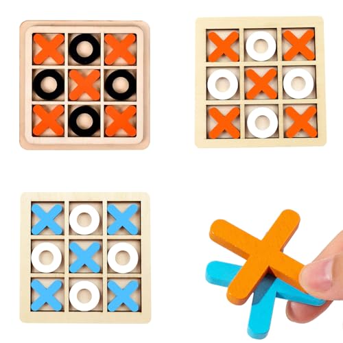 Tic Tac Toe, Tic Tac Toe Spiel, Tictactoe Tac Brettspiel, Tic Tac Toe Spiel Holzspiele, Tic Tac Toe Mini Holz, XO Tic Tac Toe Extreme Holz Spiele für Erwachsene Kinder für Partys, 14.5x14.5x0.6cm von Butyeak