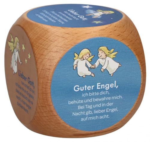 Butzon & Bercker Gebetswürfel Abendgebete aus Buchenholz mit 6 farbig geprägten Gebeten, liebevoll illustriert, christliches Geschenk für Kinder zur Erstkommunion, Einschulung oder zu Weihnachten von Butzon & Bercker