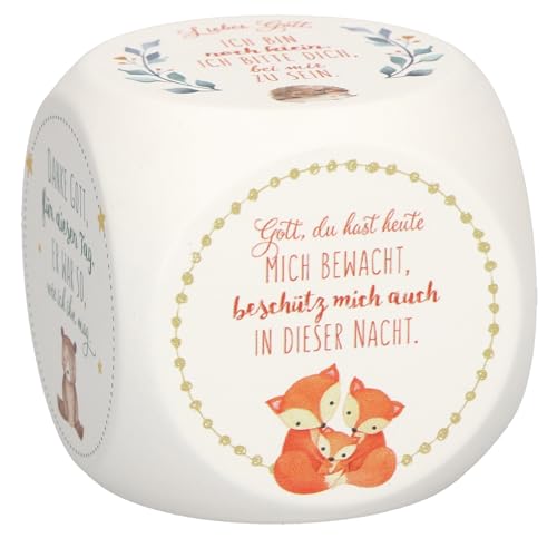 Butzon & Bercker Gebetswürfel Gute Nacht, Kleiner Schatz mit Abendgebeten aus Buchenholz, farbig geprägt, christliches Geschenk zur Erstkommunion, Einschulung oder als Einschlafhilfe für Kinder von Butzon & Bercker