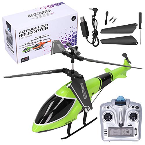 BuyWeek Ferngesteuerter Hubschrauber, 2,4 G RC-Hubschrauber, LED-Licht, Ferngesteuerte Hubschrauber, Spielzeug Für Kinder, Kinder, Erwachsene, Anfänger(Grün) von BuyWeek