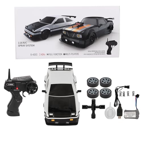 BuyWeek Ferngesteuertes Auto, RC Drift Auto mit Allradantrieb, 1/16 2,4 GHz Simuliertes RC Drift Auto Spielzeug mit 2 Reifensätzen für Jungen und Mädchen von BuyWeek