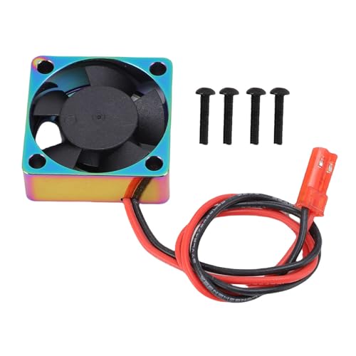 BuyWeek Motor Kühlkörper, 1.18x1.18in Motor Lüfter 28000 RPM Metall Wärmeableitung Motorlüfter für RC Auto Modellspielzeug von BuyWeek