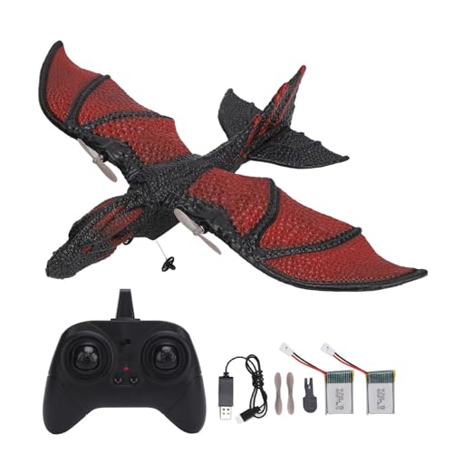 BuyWeek RC Flugzeug, Dinosaurier Ferngesteuertes Flugzeug 2,4 GHz Empfänger Ferngesteuerte Modellflugzeug Spielzeug für Über 14 Jahre Alt Kinder Erwachsene (2 Batterie) von BuyWeek