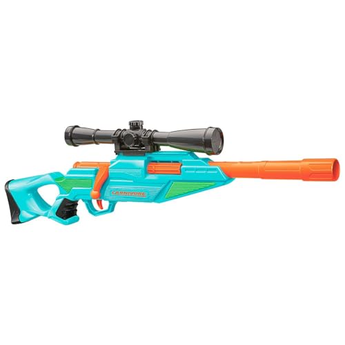 BuzzBee Air Warriors Carnivore - Bolt Action Dartblaster mit abnehmbarem Zielfernrohr & 4 Long Distance Darts von Buzz Bee