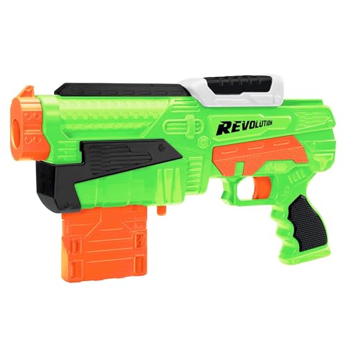 BuzzBee Air Warriors Revolution - Clip-Feed Dartblaster mit 30m Reichweite und 8 Long-Distance Darts von Buzz Bee