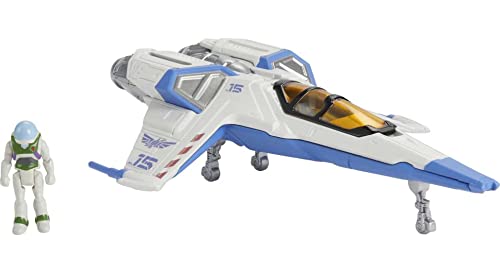 Buzz Lightyear HHJ95 - Superspeed-Serie XL-15-Raumschiff mit Buzz Lightyear-Figur, 15 cm langes Fahrzeug und 3 cm große Figur, Spielzeug für Kinder ab 4 Jahren von Buzz Lightyear