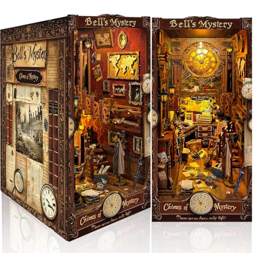 BuzzoXerex Book Nook, DIY Miniature House, 3D Puzzle Puppenhaus Holz mit LED Licht, Modellbau Zubehör für Bücherregal Deko, Book Nook Detektivbüro für Erwachsene und Kinder ab 14 BuzzoXerex Book Nook, DIY Miniature House, 3D Puzzle Puppenhaus Holz mit LED Licht, Modellbau Zubehör für Bücherregal Deko, Book Nook Detektivbüro für Erwachsene und Kinder ab 14 von BuzzoXerex