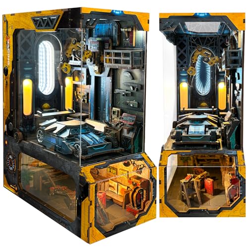 BuzzoXerex DIY Miniature House, DIY Book Nook Kit mit Staubschutzhaube, Miniatur Haus mit LED-Leuchten, 3D Puzzles Holz für Bücherregal Deko und Kreativen Geschenken (Art Deco) BuzzoXerex DIY Miniature House, DIY Book Nook Kit mit Staubschutzhaube, Miniatur Haus mit LED-Leuchten, 3D Puzzles Holz für Bücherregal Deko und Kreativen Geschenken (Art Deco) von BuzzoXerex