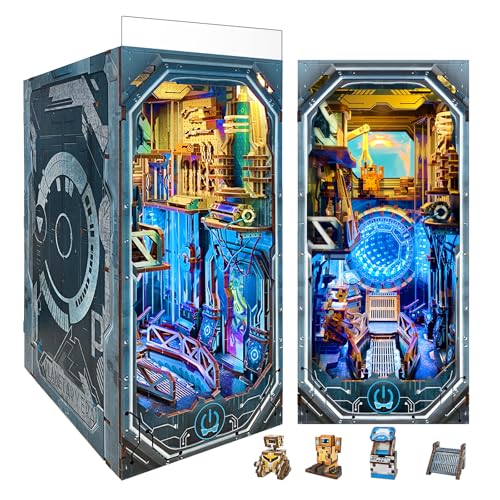 BuzzoXerex Book Nook Kit, DIY Miniature House Kit, 3D Puzzle Holz Bücherregal Deko mit Staubschutzhülle und LED Licht, Geschenke für Jugendliche und Erwachsene ab 14+ BuzzoXerex Book Nook Kit, DIY Miniature House Kit, 3D Puzzle Holz Bücherregal Deko mit Staubschutzhülle und LED Licht, Geschenke für Jugendliche und Erwachsene ab 14+ von BuzzoXerex