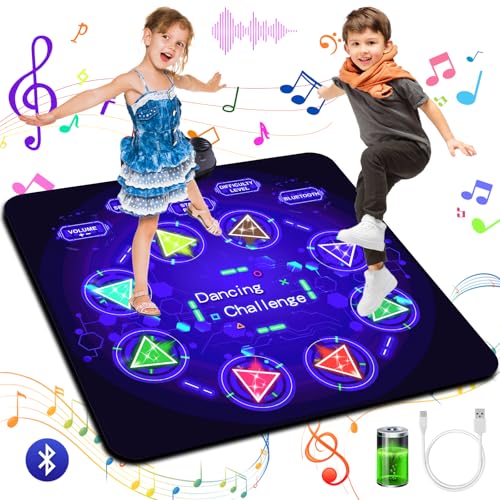 BuzzoXerex Tanzmatte für Kinder, Musikmatte Kinder, Tanzmatte Mädchen mit Wiederaufladbare Batterie, Bluetooth, 8 Leuchtenden Pfeilen Led-Leuchten, 2 Modi, Geschenke für Kinder 3 4 5 6 7 8 9 10+ Jahre BuzzoXerex Tanzmatte für Kinder, Musikmatte Kinder, Tanzmatte Mädchen mit Wiederaufladbare Batterie, Bluetooth, 8 Leuchtenden Pfeilen Led-Leuchten, 2 Modi, Geschenke für Kinder 3 4 5 6 7 8 9 10+ Jahre von BuzzoXerex