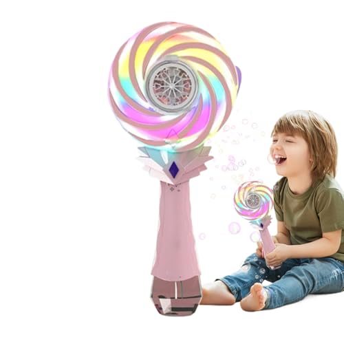 Bvizyelck Elektrische Blasenspirale | Blasermacher-Stab | Wiederaufladbares Lollipop Spielzeug Mit Lichterwechsel Für Geburtstag Karneval Garten Outdoor von Bvizyelck