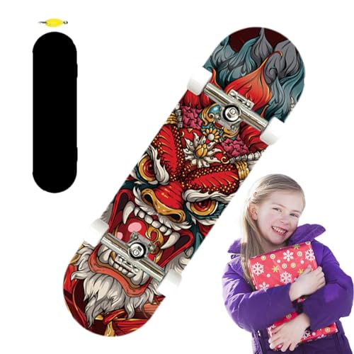 Bvizyelck Fingerbretter für Kinder,Mini-Finger-Skateboard | Holz-Kindergriffbretter | Tragbares Skateboard-Spielzeug für Jungen und Mädchen, buntes Finger-Skateboard für Reisen von Bvizyelck