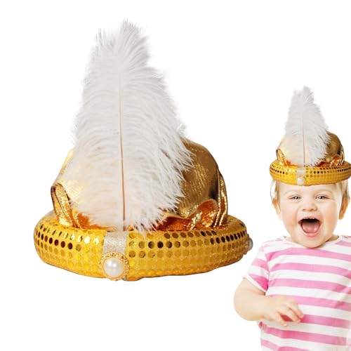 Bvizyelck Kinder Aladdin Kostümhut Kinder Aladdin Hut Mit Feder Und Perle Prinz Kostümhut Halloween Fancy Hut Kopfbedeckung Indischer Federhut Aladdin Turban Für Erwachsene Bvizyelck Kinder Aladdin Kostümhut Kinder Aladdin Hut Mit Feder Und Perle Prinz Kostümhut Halloween Fancy Hut Kopfbedeckung Indischer Federhut Aladdin Turban Für Erwachsene von Bvizyelck
