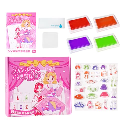 Bvizyelck Mädchen Stempel Malbuch, Sammelbuch Für Kostüm-Stempel Spielzeug, Mädchen Kostüme Spiel Lernspielzeug Für Ostern Geburtstag Kindertag Bvizyelck Mädchen Stempel Malbuch, Sammelbuch Für Kostüm-Stempel Spielzeug, Mädchen Kostüme Spiel Lernspielzeug Für Ostern Geburtstag Kindertag von Bvizyelck