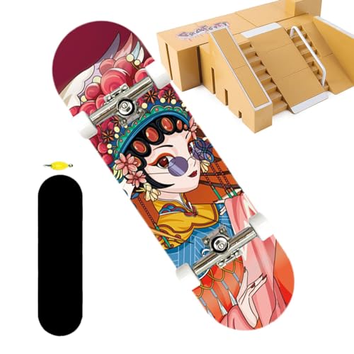 Bvizyelck Mini-Finger-Skateboard, Mini-Skateboards für Kinder,Holz-Kindergriffbretter - Tragbares Skateboard-Spielzeug für Jungen und Mädchen, buntes Finger-Skateboard für Reisen von Bvizyelck