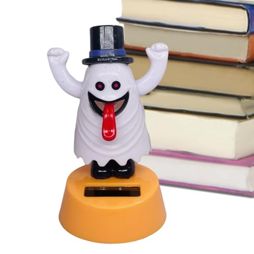 Bvizyelck Mit Solarenergie Betriebene Tanzende Figuren | Schwingende Tänzer Dekoration,Bewegliches Halloween Cartoon Design von Bvizyelck