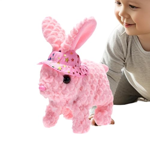 Bvizyelck Realistischer Hasenplüsch, gefüllter Hasen Kaninchen | Cashmere simulierte interaktive Elektronik mit | Bildungsspielzeug, Gehen und Schütteln von Ohren, Ostergefüllungsspielzeug zum Bvizyelck Realistischer Hasenplüsch, gefüllter Hasen Kaninchen | Cashmere simulierte interaktive Elektronik mit | Bildungsspielzeug, Gehen und Schütteln von Ohren, Ostergefüllungsspielzeug zum von Bvizyelck