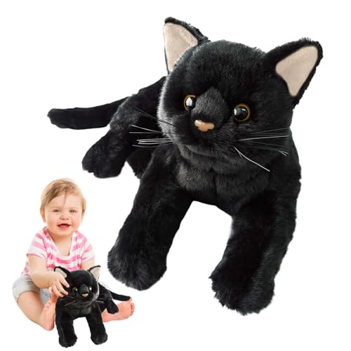 Bvizyelck Schwarze Katze Stofftier, Plüschkatze für Kinder - Cartoon-Puppenfigur zum Kuscheln, weiches Plüschtier | Plüschtier-Katzenspielzeug für Zuhause, Schule, Arbeitsplatz, Autoinnenraum Bvizyelck Schwarze Katze Stofftier, Plüschkatze für Kinder - Cartoon-Puppenfigur zum Kuscheln, weiches Plüschtier | Plüschtier-Katzenspielzeug für Zuhause, Schule, Arbeitsplatz, Autoinnenraum von Bvizyelck