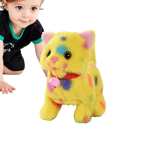 Bvizyelck Wanderkatze Spielzeug, elektrische Plüschkatze - Interaktive realistische Bewegungskatze Batteriespielzeug mit Wagging Tail,Nettes elektronisches Tier mit Miauger für Kinder Bvizyelck Wanderkatze Spielzeug, elektrische Plüschkatze - Interaktive realistische Bewegungskatze Batteriespielzeug mit Wagging Tail,Nettes elektronisches Tier mit Miauger für Kinder von Bvizyelck