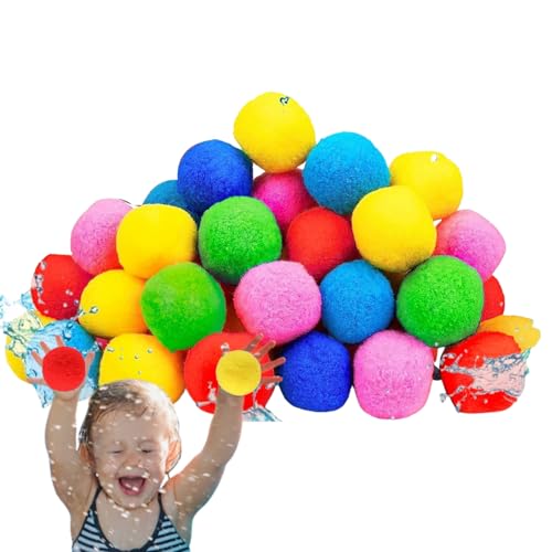 Bvizyelck Wiederverwendbare Wasserballons für Wasserschlachten - 60 Stück Wasserschwammbälle Mit Aufbewahrungsbeutel | Weiche Outdoor Spiele Sofort Nachfüllbar Für Familie Und Garten Mädchen Bvizyelck Wiederverwendbare Wasserballons für Wasserschlachten - 60 Stück Wasserschwammbälle Mit Aufbewahrungsbeutel | Weiche Outdoor Spiele Sofort Nachfüllbar Für Familie Und Garten Mädchen von Bvizyelck