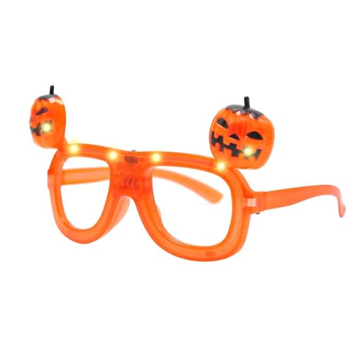Halloween LED Brille Kurbis LED Leuchtbrille Partybrillen LED Partybrille Leuchtende Brille LED Sonnenbrille Kostüme Für Party Karneval Halloween Leuchtende Partybrille Halloween Requisiten von Bvizyelck