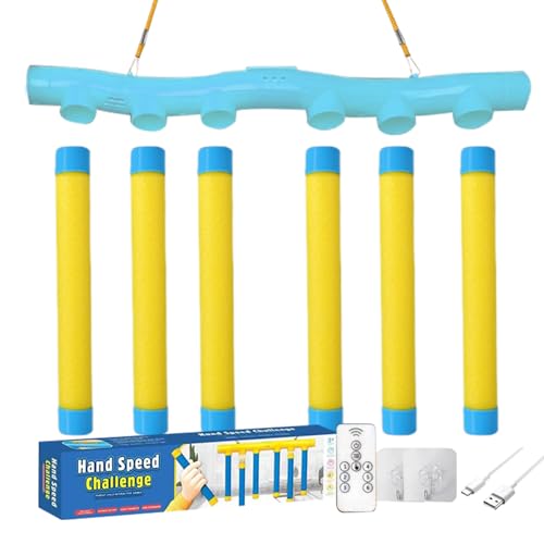Reaktionstraining Spielzeug Mit Fallenden Stöcken Reflex Challenge Game Drop Stock Spiel Für Kinder Und Erwachsene Fangen Stöcke Spiel Für Hand Auge Koordination, 3 Einstellbare Geschwindigkeiten von Bvizyelck