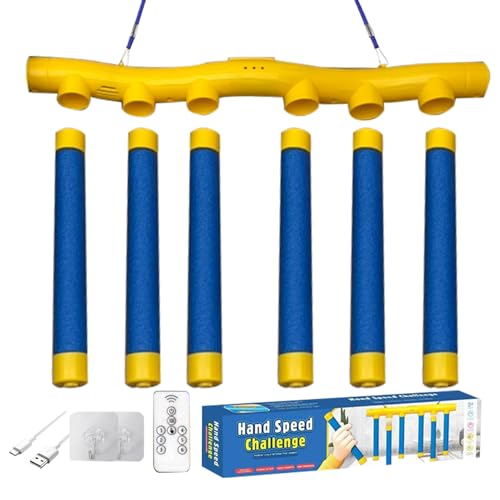 Reaktionstraining Spielzeug Mit Fallenden Stöcken Reflex Challenge Game Drop Stock Spiel Für Kinder Und Erwachsene Fangen Stöcke Spiel Für Hand Auge Koordination, 3 Einstellbare Geschwindigkeiten von Bvizyelck