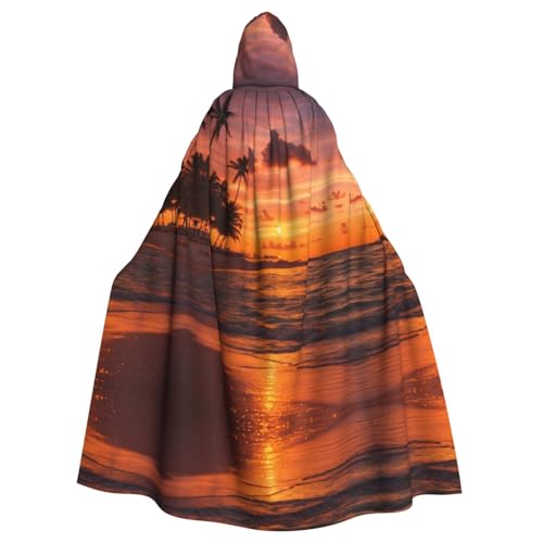 Bvrctyp Coconut Beach Sonnenuntergang Hängematte Druck Kapuzenumhang mit Kapuze Halloween Weihnachten Party Cosplay Kostüme Bvrctyp Coconut Beach Sonnenuntergang Hängematte Druck Kapuzenumhang mit Kapuze Halloween Weihnachten Party Cosplay Kostüme von Bvrctyp