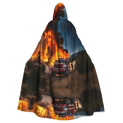 Bvrctyp Feuerwehrmann Feuerwehrmann Flamme Druck Kapuzenumhang mit Kapuze Halloween Weihnachten Party Cosplay Kostüme Bvrctyp Feuerwehrmann Feuerwehrmann Flamme Druck Kapuzenumhang mit Kapuze Halloween Weihnachten Party Cosplay Kostüme von Bvrctyp