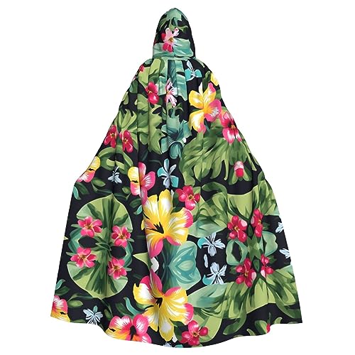 Bvrctyp Hawaiianischer Blumendruck, Kapuzenumhang mit Kapuze, Halloween, Weihnachten, Party, Cosplay-Kostüme Bvrctyp Hawaiianischer Blumendruck, Kapuzenumhang mit Kapuze, Halloween, Weihnachten, Party, Cosplay-Kostüme von Bvrctyp