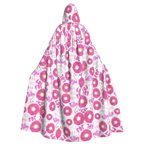 Bvrctyp Kapuzenumhang mit Flamingo- und Donut-Aufdruck und Kapuze, Halloween, Weihnachten, Party, Cosplay-Kostüme Bvrctyp Kapuzenumhang mit Flamingo- und Donut-Aufdruck und Kapuze, Halloween, Weihnachten, Party, Cosplay-Kostüme von Bvrctyp