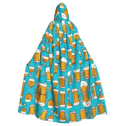 Bvrctyp Kapuzenumhang mit Kapuze, Bierblasen-Druck, Halloween, Weihnachten, Party, Cosplay-Kostüme Bvrctyp Kapuzenumhang mit Kapuze, Bierblasen-Druck, Halloween, Weihnachten, Party, Cosplay-Kostüme von Bvrctyp