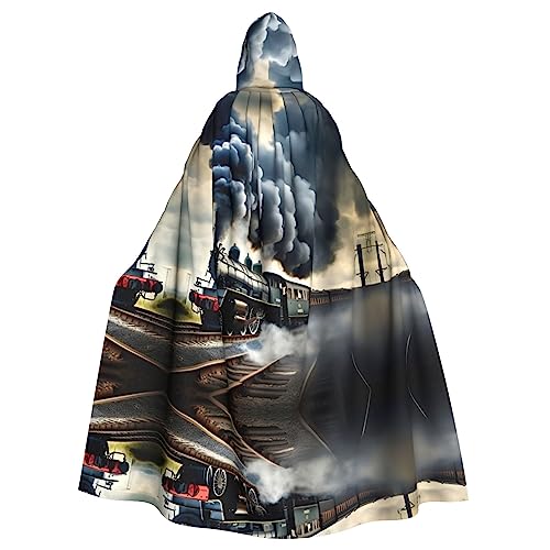Bvrctyp Kapuzenumhang mit Kapuze, Dampfzug, Wolken, Halloween, Weihnachten, Party, Cosplay Bvrctyp Kapuzenumhang mit Kapuze, Dampfzug, Wolken, Halloween, Weihnachten, Party, Cosplay von Bvrctyp
