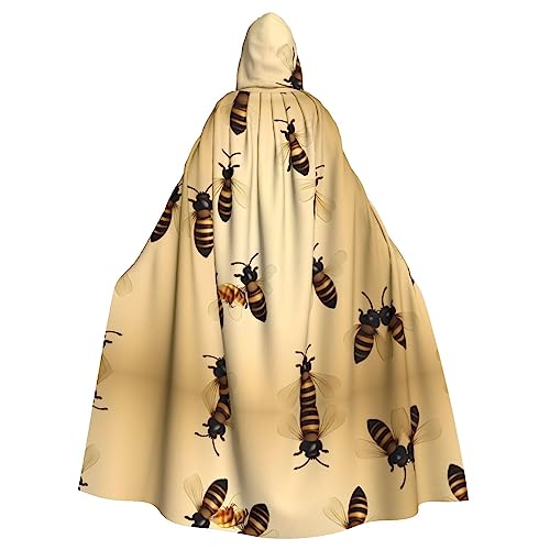 Bvrctyp Kapuzenumhang mit Kapuze, Honigbienen-Druck, Halloween, Weihnachten, Party, Cosplay-Kostüme Bvrctyp Kapuzenumhang mit Kapuze, Honigbienen-Druck, Halloween, Weihnachten, Party, Cosplay-Kostüme von Bvrctyp