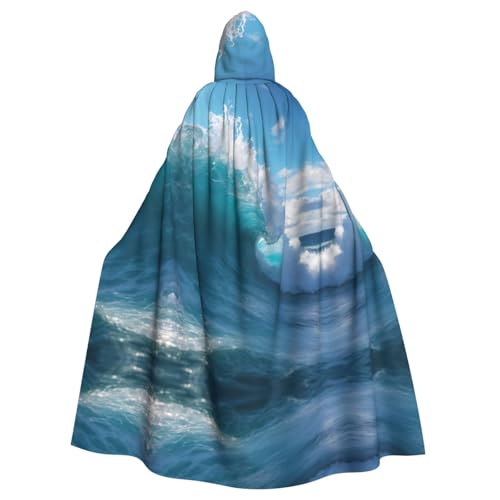 Bvrctyp Kapuzenumhang mit Kapuze, Motiv: Ozean, Meer, Wellen, Halloween, Weihnachten, Party, Cosplay Bvrctyp Kapuzenumhang mit Kapuze, Motiv: Ozean, Meer, Wellen, Halloween, Weihnachten, Party, Cosplay von Bvrctyp