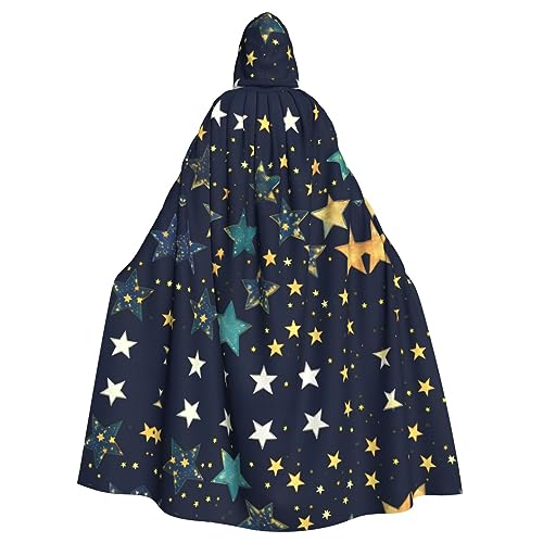 Bvrctyp Kapuzenumhang mit Kapuze, Motiv: Sterne, Ostersterne, Halloween, Weihnachten, Party, Cosplay Bvrctyp Kapuzenumhang mit Kapuze, Motiv: Sterne, Ostersterne, Halloween, Weihnachten, Party, Cosplay von Bvrctyp