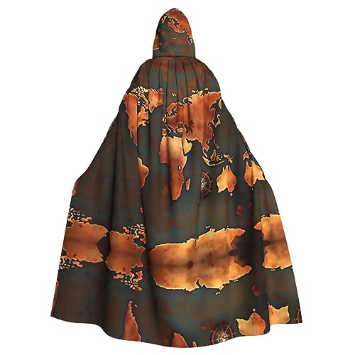 Bvrctyp Kapuzenumhang mit Kapuze, Motiv: Weltkarte, mit Kapuze, für Halloween, Weihnachten, Party, Cosplay Bvrctyp Kapuzenumhang mit Kapuze, Motiv: Weltkarte, mit Kapuze, für Halloween, Weihnachten, Party, Cosplay von Bvrctyp