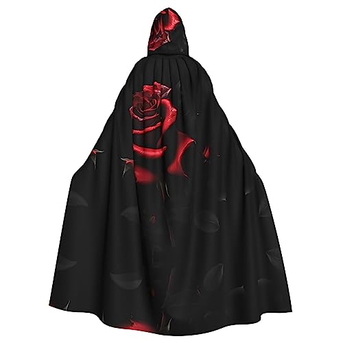 Bvrctyp Kapuzenumhang mit Kapuze, Rot und Rosen, für Halloween, Weihnachten, Party, Cosplay Bvrctyp Kapuzenumhang mit Kapuze, Rot und Rosen, für Halloween, Weihnachten, Party, Cosplay von Bvrctyp