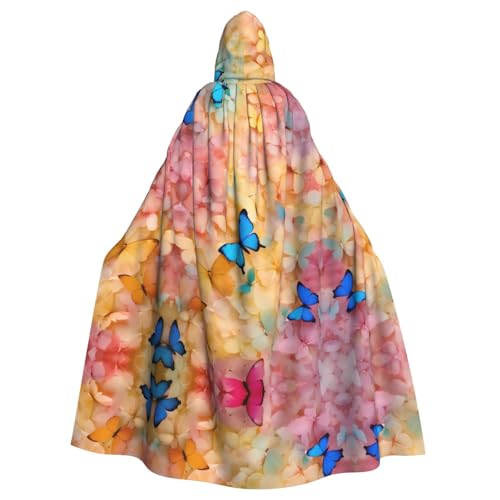 Bvrctyp Kapuzenumhang mit Kapuze, Schmetterlings-Druck, Halloween, Weihnachten, Party, Cosplay-Kostüme Bvrctyp Kapuzenumhang mit Kapuze, Schmetterlings-Druck, Halloween, Weihnachten, Party, Cosplay-Kostüme von Bvrctyp