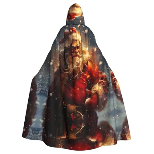 Bvrctyp Kapuzenumhang mit Kapuze, Weihnachtsmann-Druck, Halloween, Weihnachten, Party, Cosplay-Kostüme Bvrctyp Kapuzenumhang mit Kapuze, Weihnachtsmann-Druck, Halloween, Weihnachten, Party, Cosplay-Kostüme von Bvrctyp