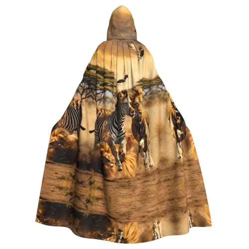 Bvrctyp Kapuzenumhang mit Kapuze, Zebra-Tierdruck, Halloween, Weihnachten, Party, Cosplay-Kostüme Bvrctyp Kapuzenumhang mit Kapuze, Zebra-Tierdruck, Halloween, Weihnachten, Party, Cosplay-Kostüme von Bvrctyp