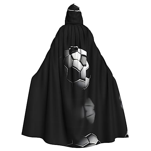 Bvrctyp Kapuzenumhang mit Kapuze "I Like Soccer Print" für Halloween, Weihnachten, Party, Cosplay Bvrctyp Kapuzenumhang mit Kapuze "I Like Soccer Print" für Halloween, Weihnachten, Party, Cosplay von Bvrctyp