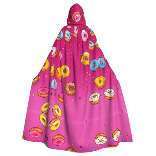 Bvrctyp Kapuzenumhang mit Kapuze mit Donut-Druck, Halloween, Weihnachten, Party, Cosplay-Kostüme Bvrctyp Kapuzenumhang mit Kapuze mit Donut-Druck, Halloween, Weihnachten, Party, Cosplay-Kostüme von Bvrctyp