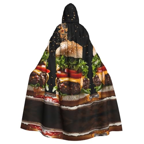 Bvrctyp Kapuzenumhang mit Kapuze mit Lebensmitteldruck, Halloween, Weihnachten, Party, Cosplay-Kostüme Bvrctyp Kapuzenumhang mit Kapuze mit Lebensmitteldruck, Halloween, Weihnachten, Party, Cosplay-Kostüme von Bvrctyp